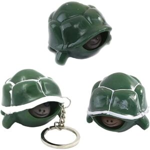 Galaxy 3 st sköldpaddshuvud poppar sköldpadda Djur pop ut hovedet Sensory Fidget Toy Nyckelringshänge（Slumpmässig färg）