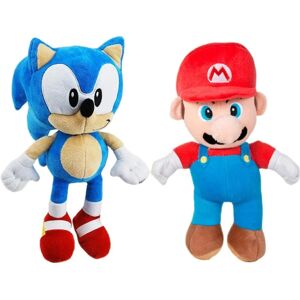 2-Pack Sonic The Hedgehog & Super Mario Plysdyr Legetøj Plush So Multicolor