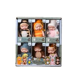 Mini Reborn Baby Doll 6 stk Sovende Baby Dolls Gaver til børn Legetøj til piger 3-6 år