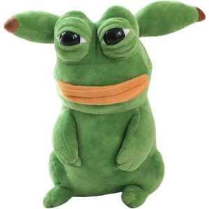 Heyone Sleepy Frog Plys sødt legetøj kreative frø-udstoppede dyr Grøn frø-plys - kram og kram med blødt stof, 9,8''(Kun for alderen 14+)