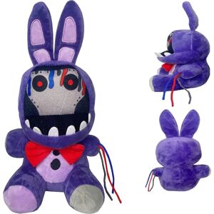 Heyone Visnet lilla kanin plyslegetøj, 11 tommer FNAF sikkerhedsbrud Bonnie Doll, samleobjekt mareridt Freddy plyslegetøj (visnet lilla kanin)