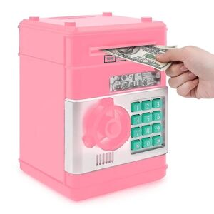 unbranded Sparegris kodelås til børn, elektronisk mini pengeautomat Sikker mønt Cash Banks Sparer rigtige penge