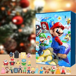 unbranded Super Mario juleadventskalender 2023,24 stk. Søde tegneserie børn adventskalender minifigurer legetøj colorful