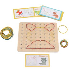 Træ Geoboard Montessori Legetøj Grafisk Læring Pædagogisk Legetøj til Baby Småbørn Drenge Piger