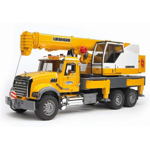 Mack Granite Liebherr Kranlastbil Bruder 2818