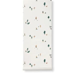 Ferm Living The Park Wallpaper L: 10 m - Off White