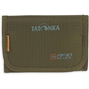 Tatonka Geldbeutel Folder RFID B Geldbörse mit RFID Blocker TÜV zertifiziert oliv 9 x 12 x 2 cm