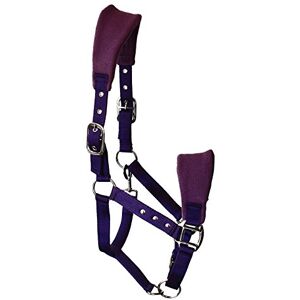 JF-Reitsport Nylon-Halfter weich unterlegt 3-Fach verstellbar lila Pony