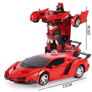 Satana Fjernstyret Transformer Bil Med Lyd- Og Lyseffekter (Model: Rød)