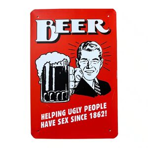 Satana Metalskilt - Beer Helping Ugly People