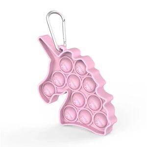 Satana Fidget Toys - Pop It Bubbles - Enhjørning Nøglering (Flere Farver) (Farve: Pink)