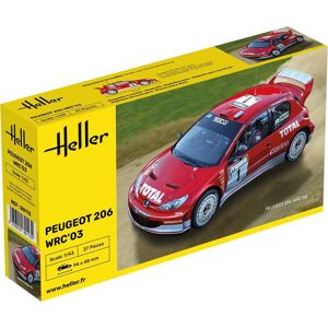 Heller Peugeot 206 Wrc 03 Modelbil - 1:43 Byggesæt - Biler / Motorcykler Modelbyggesæt