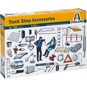 Italeri Lastbil Tilbehør Sæt - Truck Stop Accessories 1:24 Tilbehør Til Byggesæt Modelbyggesæt