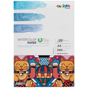 Carioca Plus A4 Vandfarve Tegnepapir 300g Malebøger&Tegneblokke