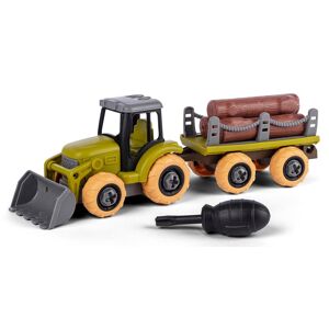 Bull Take Apart Traktor Og Vogn Med Træstammer Traktorer Og Tilbehør