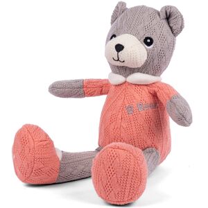 B Beez Pink / Grå Strik Bamse På 20 Cm. Bamser&Tøjdyr