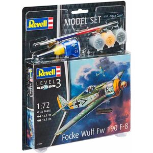 Revell Focke Wulf Fw190 F-8 - Scala 1:72 Med Lim Og Maling Byggesæt - Fly Modelbyggesæt