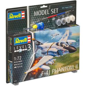 Revell F-4j Phantom Ii - 1:72 Med Lim Og Maling Byggesæt - Fly Modelbyggesæt