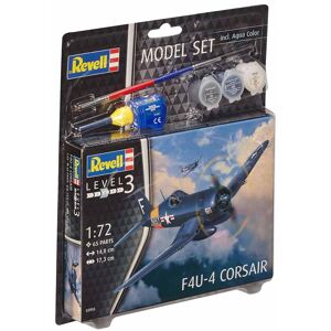 Revell F4u-4 Corsair - Scala 1:72 Med Lim Og Maling Byggesæt - Fly Modelbyggesæt