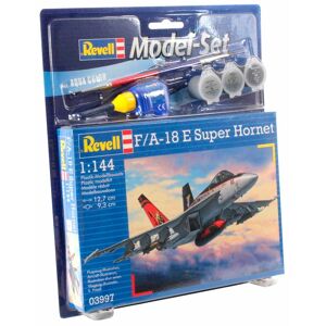 Revell F/a-18e Super Hornet - Scala 1:144 Med Lim Og Maling Byggesæt - Fly Modelbyggesæt