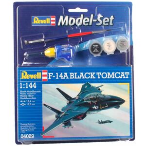 Revell F-14a Black Tomcat - Scala 1:144 Med Lim Og Maling Byggesæt - Fly Modelbyggesæt