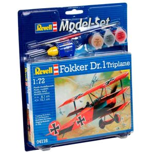 Revell Fokker Dr. 1 Triplane 1:72 Med Lim Og Maling Byggesæt - Fly Modelbyggesæt