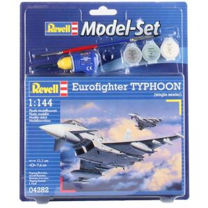 Revell Eurofighter Typhoon - Scala 1:144 Med Lim Og Maling Byggesæt - Fly Modelbyggesæt