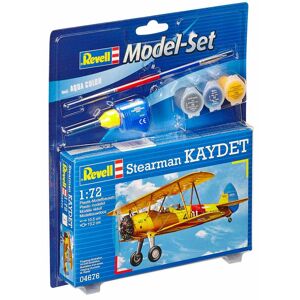 Revell Stearman Kaydet - Scala 1:72 Med Lim Og Maling Byggesæt - Fly Modelbyggesæt