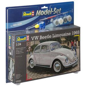 Revell Vw Beetle 1968 - 1:25 Med Lim Og Maling Byggesæt - Biler / Motorcykler Modelbyggesæt