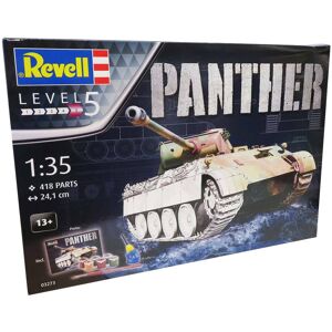 Revell German Panther Ausf. D Kampvogn - Med Lim Og Maling Militær Køretøjer Modelbyggesæt