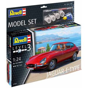 Revell Rewell Jaguar E-type - Med Lim Og Maling Byggesæt - Biler / Motorcykler Modelbyggesæt