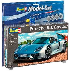 Revell Porsche 918 Spyder - 1:24 Med Lim Og Maling Byggesæt - Biler / Motorcykler Modelbyggesæt