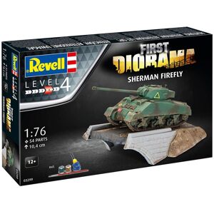 Revell First Diorama Set - Sherman Firefly Modelkampvogn Militær Køretøjer Modelbyggesæt