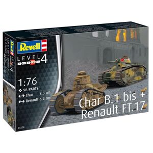 Revell Char. B.1 Bis&Renault Ft.17 Modelkampvogn Militær Køretøjer Modelbyggesæt