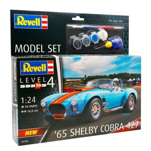 Revell '65 Shelby Cobra 427 - Modelbil - Med Lim Og Maling Byggesæt - Biler / Motorcykler Modelbyggesæt