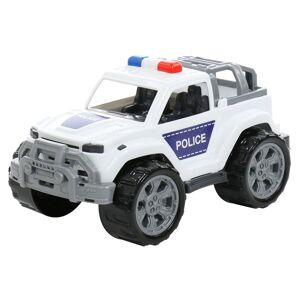 Legbilligt.dk Hvid Plastik Politi Jeep Legetøjsbiler Og Maskiner