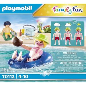 Family Fun - Badegæst Med Badering - 70112 - 18 Dele - Playmobil - Onesize - Legetøj