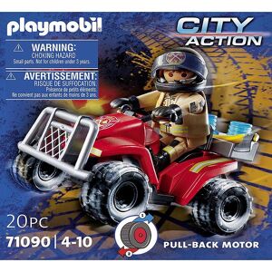 City Action - Brandvæsen - Speed Quad - 71090 - 20 Del - Playmobil - Onesize - Legetøj