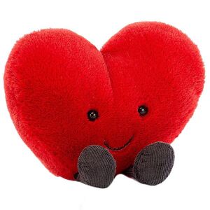 Jellycat Bamse - 20x17 Cm - Amuseable Red Heart - Jellycat - Onesize - Bamse