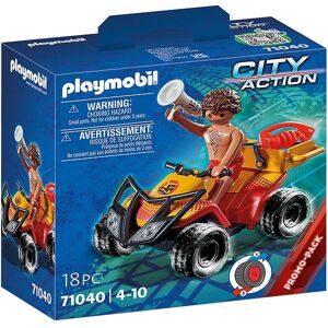 City Action - Livredder-Atv - 71040 - 18 Dele - Playmobil - Onesize - Legetøj