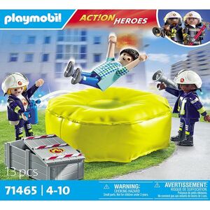 Action Heroes - Brandmand Med Luftpude - 71465 - 13 De - Playmobil - Onesize - Klodser
