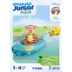 1.2.3/disney - Junior Aqua - Tigerdyrets Tur Med Gummi - Playmobil - Onesize - Klodser