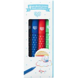 Djeco Tusser - 4 Classic Eeasable Pens - Djeco - Onesize - Kreasæt