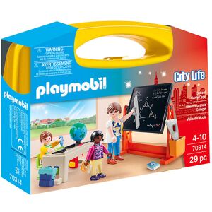 City Life - Skole - Carry Case - 70314 - 29 Dele - Playmobil - Onesize - Legetøj