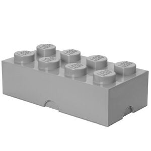 Storage Opbevaringsboks - 8 Knopper - 50x25x18 - Lysegrå - Lego® Storage - Onesize - Boks