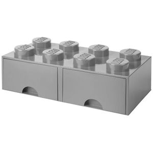 Storage Opbevaringsskuffe - 8 Knopper - 50x25x18 - Grå - Lego® Storage - Onesize - Skuffe