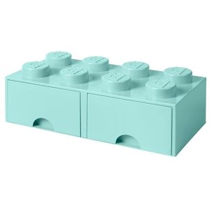 Storage Opbevaringsskuffe - 8 Knopper - 50x25x18 - Aquablå - Lego® Storage - Onesize - Skuffe