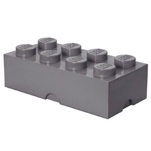 Storage Opbevaringsboks - 8 Knopper - 50x25x18 - Mørkegrå - Lego® Storage - Onesize - Boks