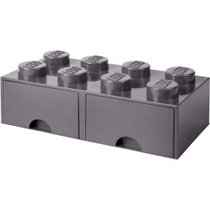 Storage Opbevaringsskuffe - 8 Knopper - 50x25x18 - Mørkegr - Lego® Storage - Onesize - Skuffe