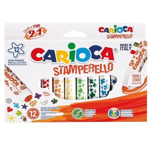 Carioca Stempel Tuscher - 12 Stk - Multifarvet - Carioca - Onesize - Tusch